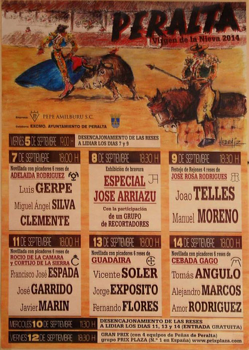 Cartel de la Feria Taurina Peralta 2014